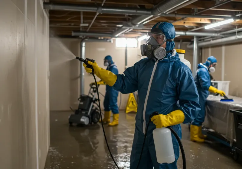 Basement Sanitization and Antimicrobial Treatment process in East Uniontown, PA